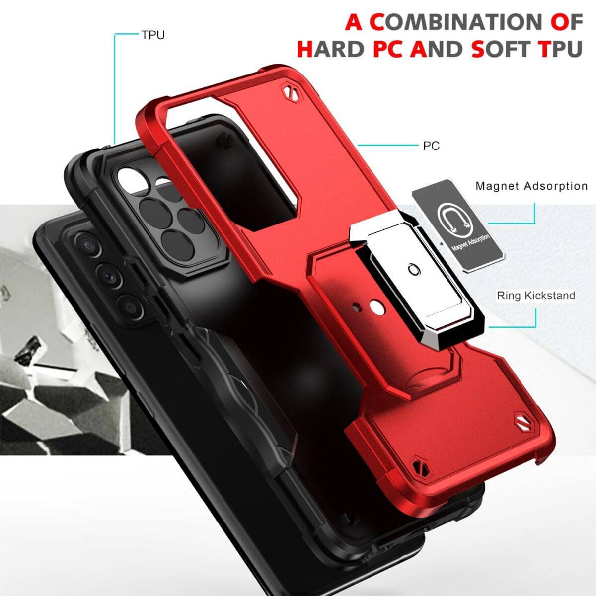 Pop Stand Series Samsung A12 5G Magnetic Stand Case
